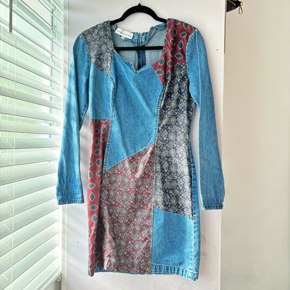 Patchwork Denim Dress
